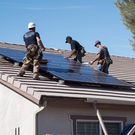 SolarPanelLasVegascom employees working on residental home in North Las Vegas Solar Panels