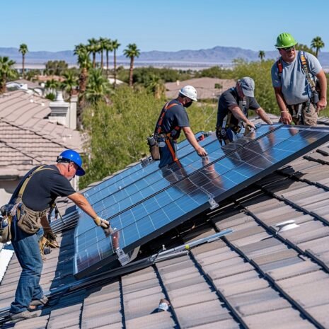 Power Solar Las Vegas employees working on Solar Panels at a home in North Las Vegas NV_png